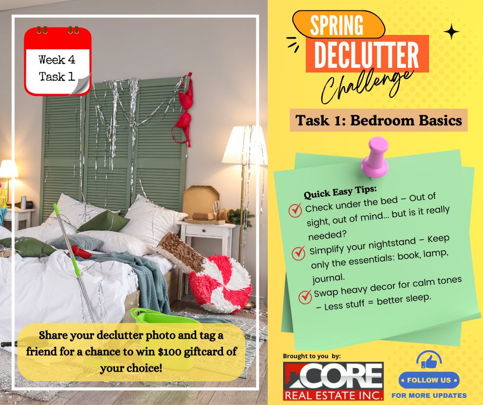 Declutter to downsize or sell, Yorkton Real Estate, Core Real Estate, trusted realtor, trusted realtor in Yorkton, spring cleaning, spring decluttering